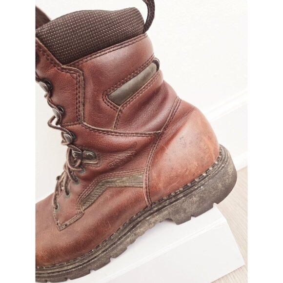 Red Wing Leather Combat Vintage Boots 938 Brown Mens Lace Up Work Shoes 11.5 - Picture 13 of 15